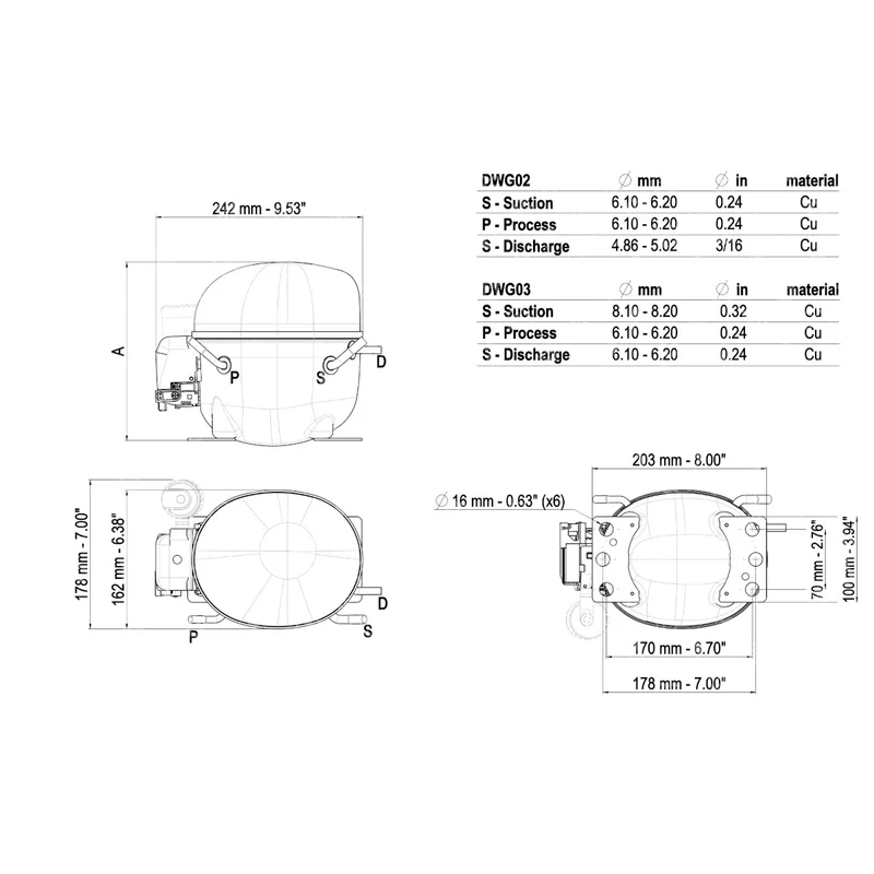 Kompressor NEK6170Z Embraco