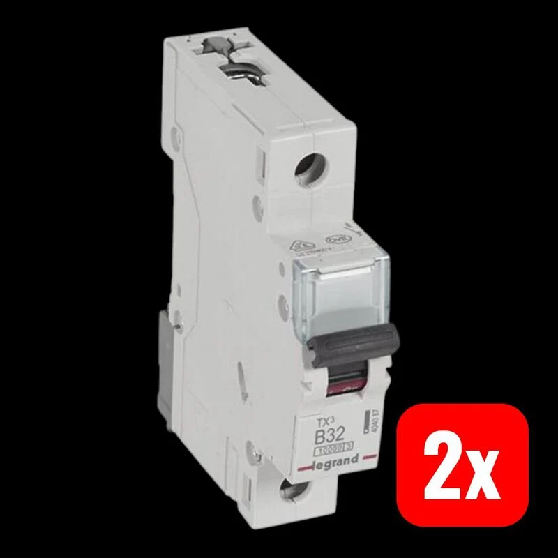 2x B-Ware Legrand Leitungsschutzschalter Sicherungsautomat 32 A 230 V 400 V 1polig B IP20
