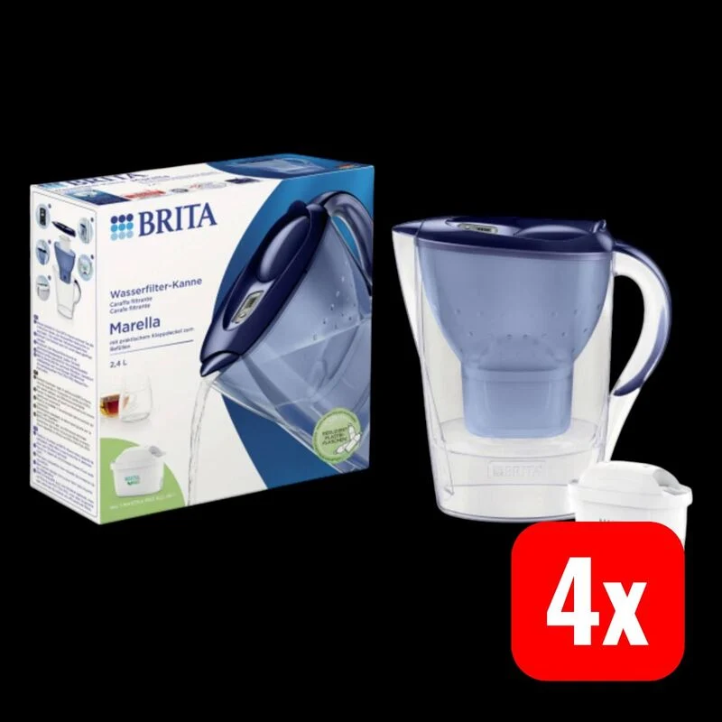 4x B-Ware Brita Marella blue Maxtra Pro Wassersparfilter 2.4l Kunststoff kompakt