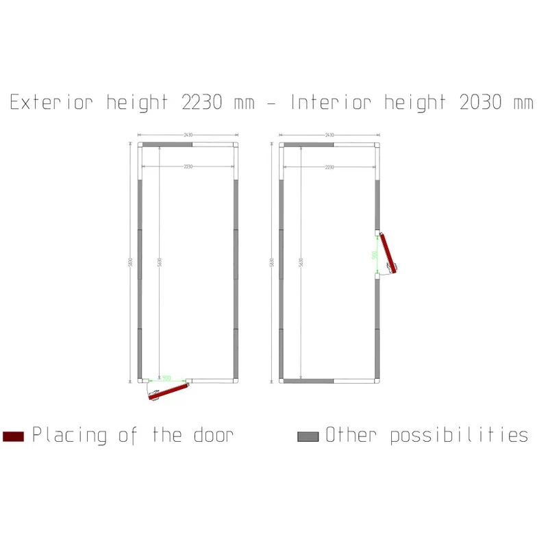 Tiefkühlzelle 28 m³ mit 100 mm Isolierung, C3010/XBF