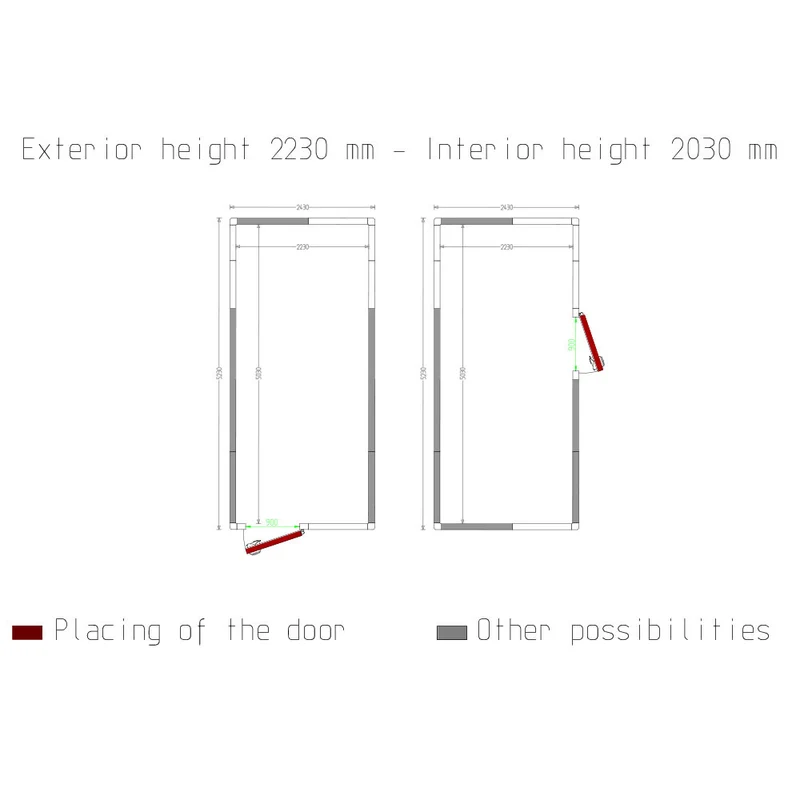 Tiefkühlzelle 25 m³ mit Boden , 100 mm Isolierung, C2710/XBF