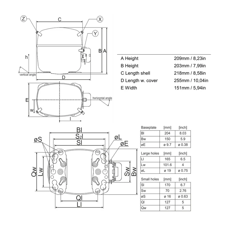 Kompressor SC10CL Danfoss Secop