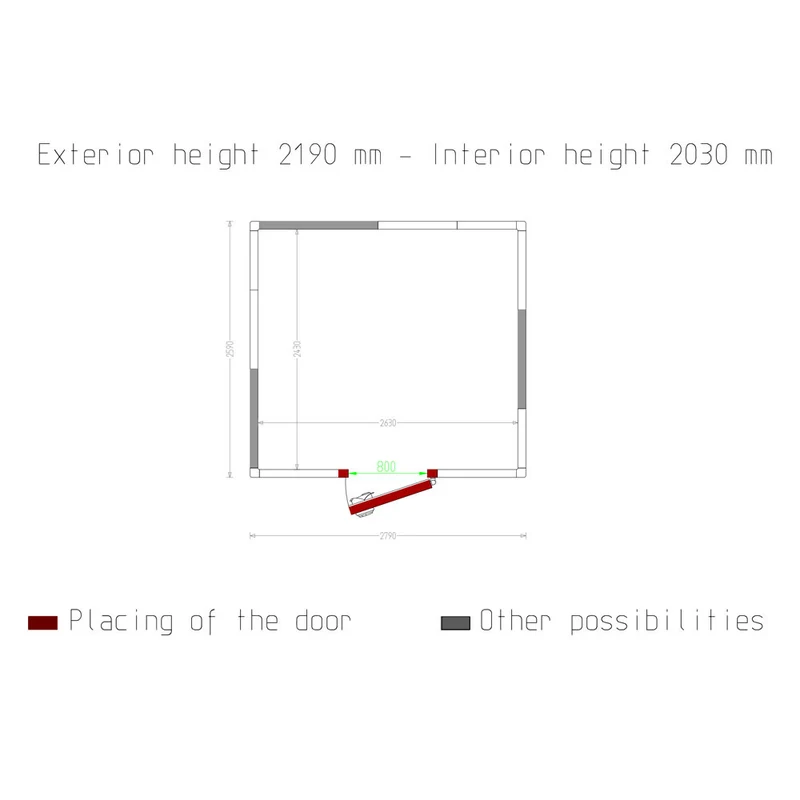 Tiefkühlzelle 13 m³ mit 80 mm Isolierung, C133A/BF
