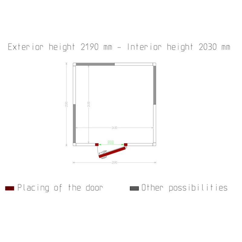 Profi Tiefkühlzelle 12 m³ , 80 mm Isolierung, C118A/BF