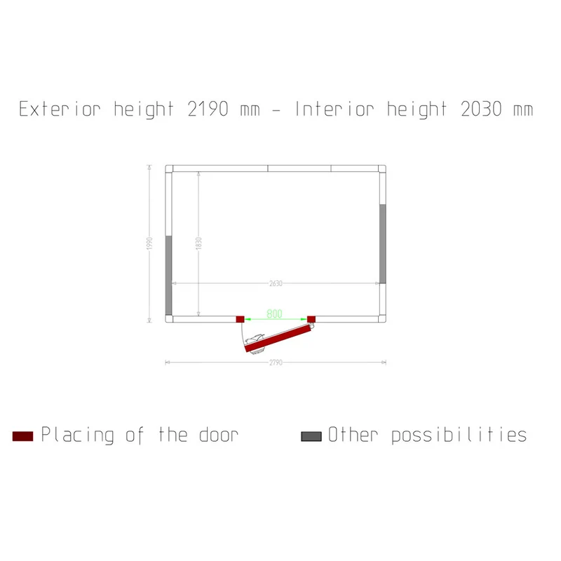 Tiefkühlzelle 9,77 m³ , 80 mm Isolierung, begehbar, C101A/BF