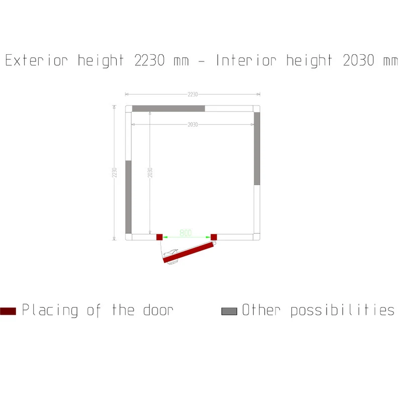 Profi Tiefkühlzelle 8,37 m³ , 100 mm Isolierung , inkl. Türheizung & Druckausgleichsventil, C90A/10BF