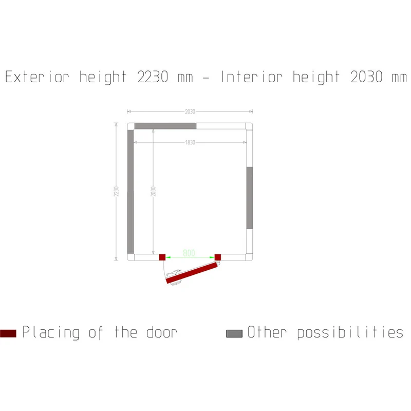 Tiefkühlzelle 7,54 m³ , 100 mm Isolierung, C80A/10BF
