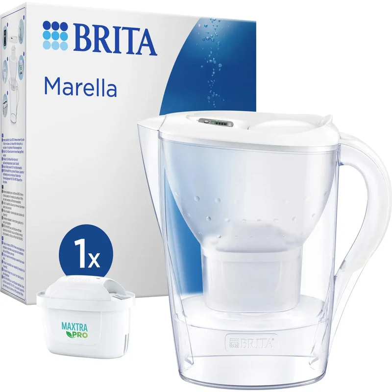 B-Ware Brita Wasserfilterkanne Filter Marella Weiß Filterkartusche Maxtra Pro All-in-1